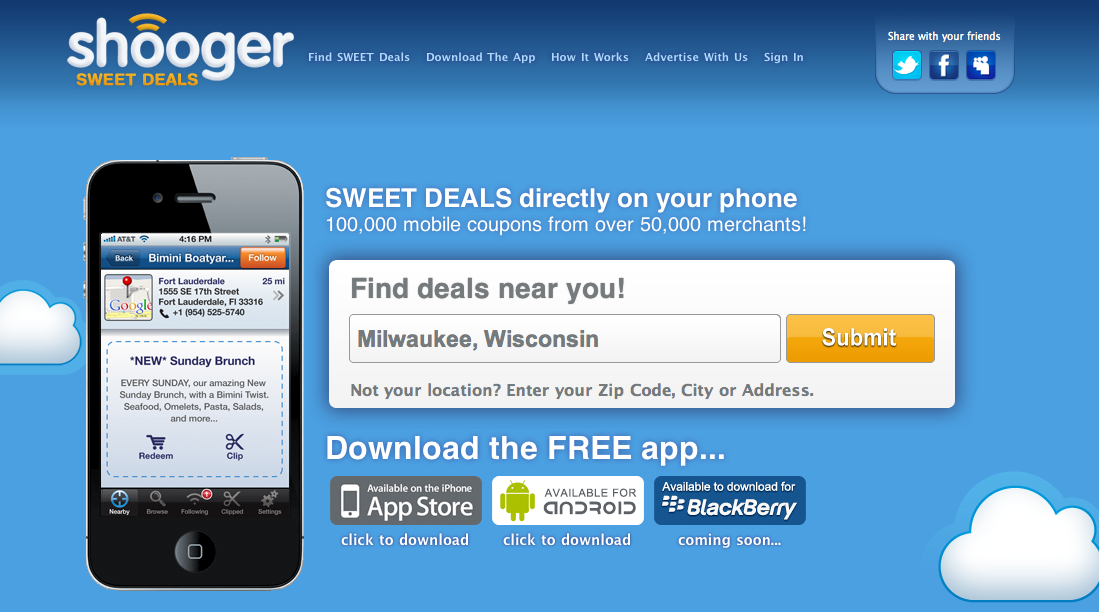 Shooger homepage